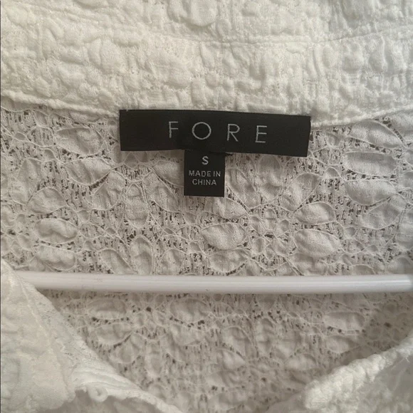 Women's White Textured Top - Picture 5 of 5